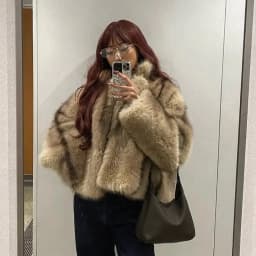 Women Winter Faux Fur Coat 2026 Warm Fluffy Natural Silver Fox Plush Jacket Open Front Outwear