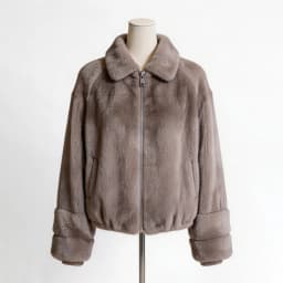 Women Winter Faux Fur Coat 2026 Warm Taupe Zip Up Fluffy Plush Jacket Stand Collar Bomber Outerwear