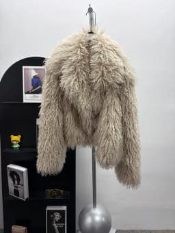 DEAT Fashion Apricot Faux Fur Coat For Women Short Style Imitation Mongolia Sheep Fur Street Cardigan Jacket Winter New 7A1595