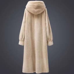 Autumn Winter Thickened Plush Coat Women's Loose Fit Hooded Knee-Length Medium-Length Dopaamine Style Faux Fur Jacket