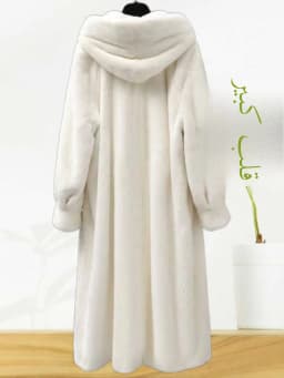 Autumn Winter Thickened Plush Coat Women's Loose Fit Hooded Knee-Length Medium-Length Dopaamine Style Faux Fur Jacket