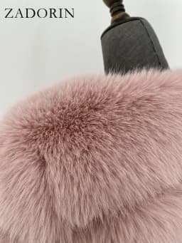 ZADORIN Fashion Female Fur Waistcoat Winter Warm Faux Fox Fur Vest Women High-Grade Cappa Fashion O-Neck Long Fur Coat Cardigan