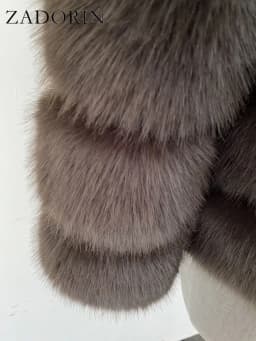 ZADORIN Fashion Female Fur Waistcoat Winter Warm Faux Fox Fur Vest Women High-Grade Cappa Fashion O-Neck Long Fur Coat Cardigan