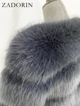 ZADORIN Fashion Female Fur Waistcoat Winter Warm Faux Fox Fur Vest Women High-Grade Cappa Fashion O-Neck Long Fur Coat Cardigan