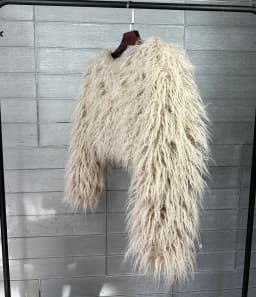 Short Coat Women Faux Fur Coats Jackets V Neck Thick Warm Y2k Streetwear Jacket Elegant Work Outerwear Autumn Winter 2026