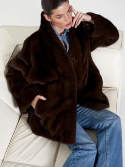 Women Winter Faux Fur Coat 2026 Warm Dark Brown Fluffy Plush Jacket Lapel Open Front Outerwear