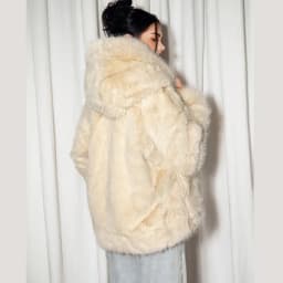 IG Women Hooded Faux Fur Short Coat, Open Front Oversized Loose Fit, Long Sleeve Winter Warm Fluffy Casual Outerwear Streetwear