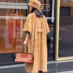 LANMREM Women Faux Mink Fur Long Cape Coat Open‑Front Wide Dolman Sleeve Luxury Loose Autumn Winter Outer Overcoat 2DB8913