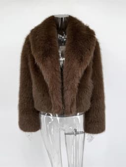 Tossy Winter Fashion Fur Feather Outwear For Women Lapel High Waist Warm Loose Long Sleeve Commute Coat Female Fur Feather 2025