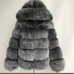 DEAT Fashion Imitation Fox Fur Grass Jacket Women's Hooded Loose Long Sleeves Patchwork Plush Thick Coat Winter New 7A975