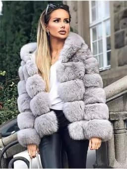 DEAT Fashion Imitation Fox Fur Grass Jacket Women's Hooded Loose Long Sleeves Patchwork Plush Thick Coat Winter New 7A975
