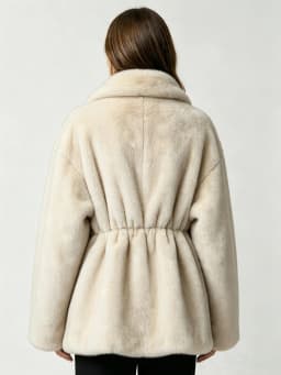 LIMO Women Shawl Lapel Faux Mink Fur Short Coat Pocket Loose Long Sleeve  Warm Winter Elegant Ladies Fluffy Plush Outerwear
