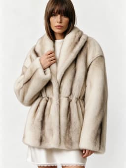 LIMO Women Shawl Lapel Faux Mink Fur Short Coat Pocket Loose Long Sleeve  Warm Winter Elegant Ladies Fluffy Plush Outerwear