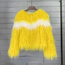 Faux Fur Women Short Coats Jackets Coat Thick Warm Y2k Streetwear Jacket Elegant Work Outerwear Round Neck Autumn Winter