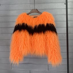 Faux Fur Women Short Coats Jackets Coat Thick Warm Y2k Streetwear Jacket Elegant Work Outerwear Round Neck Autumn Winter