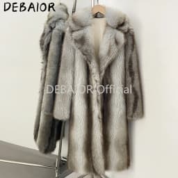 OFTBUY Women's New Autumn Winter Faux Fur Long Coat Lapel Belted Gradient Thick Warm Female Clothes Faux Fur Jacket Outerwear