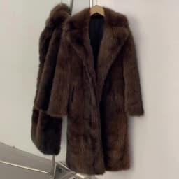 OFTBUY Women's New Autumn Winter Faux Fur Long Coat Lapel Belted Gradient Thick Warm Female Clothes Faux Fur Jacket Outerwear