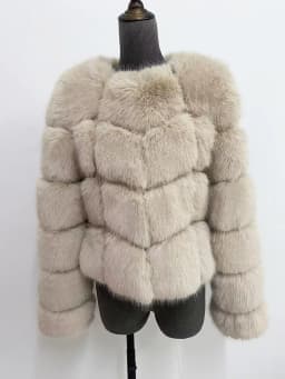ZADORIN Faux Fur Coats Cropped Fur Top Woman Clothes Winter Luxury Faux Fur Coat Woman Fluffy White Faux Fur Jacket Woman Tops