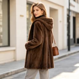 Winter Faux Fur Jacket Women Hooded Mid Length Coat Warm Shaggy Female Casual Outerwear Thick Fluffy Open Stitch Overcoat