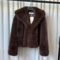 Women Faux Fur Short Coats Solid Hooded Jackets Long Sleeves Covered Button Thick Straight Office Lady Casual 2026 Autumn Winter