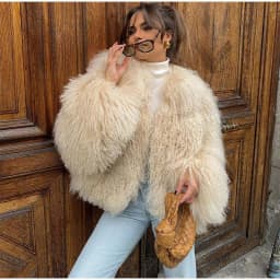 Tornova Winter 2025 White Faux Fur Coat Women Fluffy Eco Fox Fur Jacket Girls Hot Cropped Overcoat Autumn Warm Street Female