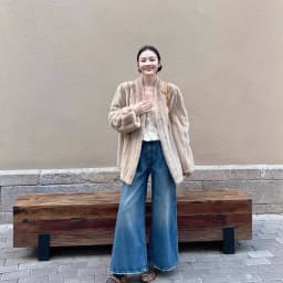 Winter Women Faux Mink Fur Coats Solid Fur Jackets Mid Length Pocket V Neck Long Sleeves Single Breasted Loose Fit Casual 2026