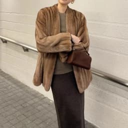 Winter Women Faux Mink Fur Coats Solid Fur Jackets Mid Length Pocket V Neck Long Sleeves Single Breasted Loose Fit Casual 2026
