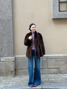 Winter Women Faux Mink Fur Coats Solid Fur Jackets Mid Length Pocket V Neck Long Sleeves Single Breasted Loose Fit Casual 2026
