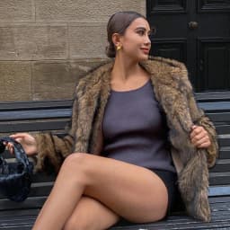 IG Women Hooded Furry Short Coat, Open Front Loose Oversized Jacket, Winter Warm Casual Outerwear Streetwear