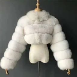 DEAT Fashion Women's Faux Fur Coat Stand Neck Long Sleeve Zipper Short Solid Color Thick Warm Jackets Winter 2024 New 7AB6434