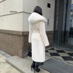 Women's Long Faux Mink Fur Coat Hooded Belted Artificial Fur Plush Thick Outerwear Warm and Stylish Oversize Lapel Jackets
