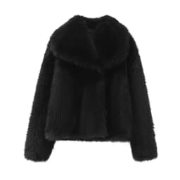 Women Faux Fur Coats Jackets Turn Down Collar Short Coat Casual Loose Thick Warm Y2k Streetwear Jacket Outerwear Autumn Winter