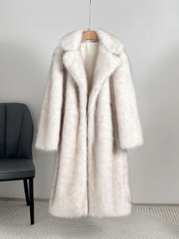 Tornova Autumn Winter Women Long Imitation Fur Coat Vintage High Quality Furry Overcoat Lapel Pocket 2025 Fashion Female Jacket