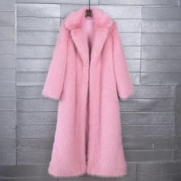 DEAT 2026 Winter New Fashion Faux Fur Coat For Women Solid Color High-end Casual Cardigan Long Jacket Female Trendy 11A05534