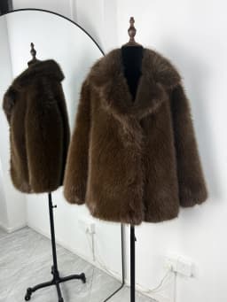 Tornova Women Winter 2026 High Quality Luxury Faux Fur Coat Thicken Warm Overcoat Outerwear Hot Girls Solid Long Fox Fur Jacket