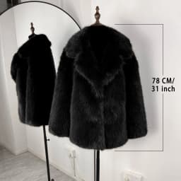 Tornova Women Winter 2026 High Quality Luxury Faux Fur Coat Thicken Warm Overcoat Outerwear Hot Girls Solid Long Fox Fur Jacket
