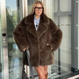 Tornova Women Winter 2026 High Quality Luxury Faux Fur Coat Thicken Warm Overcoat Outerwear Hot Girls Solid Long Fox Fur Jacket
