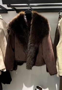 Smvp Women's Jacket 2026 Autumn/Winter New Arrival Brown Long-Sleeve Double-Sided Warm Jacket Elegant and High-End Style