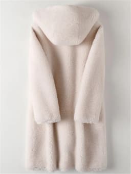 2027 Winter Natural Wool Coats for Woman Mid Length Hooded Fur Coat Woman Clothes High Quality Outerwears Abrigo Mujer