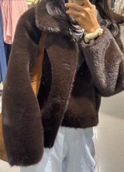 Guobioziy 2026 Fall/Winter New Style Women's Jacket Long Sleeve Faux Fur Reversible Loose Coat Warm and Fashionable High-End