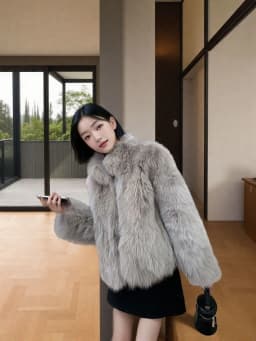GVUW Korean Fashion Stand Up Collar Thickened Warm Women's Fur Coat Casual All-match Loose Coat 2026 Autumn New 17S4643