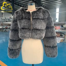 Fox Fur Coat for Women Thick Fox Fur Jacket Short Style Slim Fit Zipper Winter Fashion Wholesale New Arrival