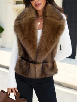 Women's Faux Fur Shawl Fox Fur Imitation Eco-Friendly Winter Scarf Luxury Style for Warmth And Fashion Accessory