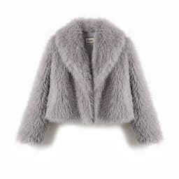 Neo Mint 2024 Winter Hot Trendy Iconic Blogger Fashion Burgundy Faux Fur Coat Women Overcoat Girls Shawl Collar Lamb Fur Jacket