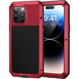 Heavy Duty Aluminum Metal Cover For iPhone 16 15 14 13 12 11 ProMax Shockproof Gorilla Glass Metal Case For iPhone XS Max XR 7 8