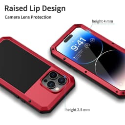 Heavy Duty Aluminum Metal Cover For iPhone 16 15 14 13 12 11 ProMax Shockproof Gorilla Glass Metal Case For iPhone XS Max XR 7 8