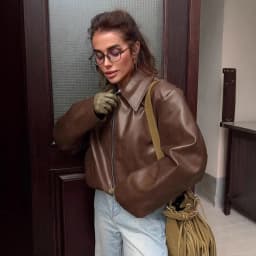 Zekye Spring Summer Women Jackets Fashion Lapel Zipper Long Sleeve Female Coats Lady Street Outwear Burgundy Leather Jacket