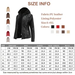 2026 New Women Autumn Faux Leather Jackets Coats, Women Black PU Motorcycle Leather Clothes for Women Jacket Coat XS-7XL