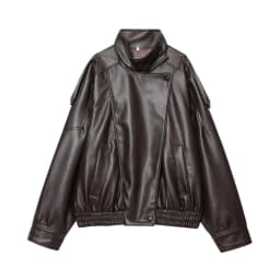 Sweet Style Fashionable Leatherette Long Sleeve Stand Collar Jacket Women's Short Coat New Arrival Autumn 2025 Zipper Closure