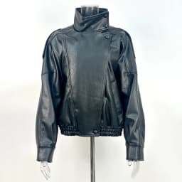 2026 Autumn Winter New High Quality Fashion Black Women Faux Leather Jacket Coat Casual Loose Pockets Biker Outerwear Female
